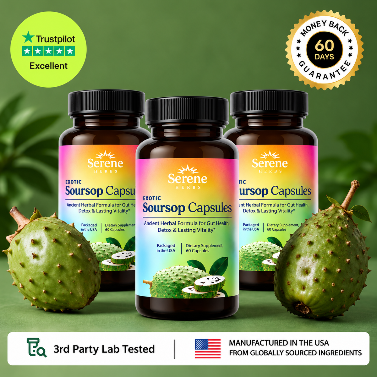 Soursop Capsules: Daily Holistic Blend